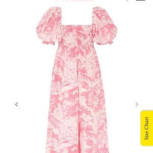 Selkie Hamptons Wide Leg Jumpsuit Pink & White 1X